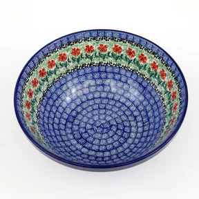 Miska ceramiczna 056 h-10cm <br> 1916X Czerwone kwiatuszki